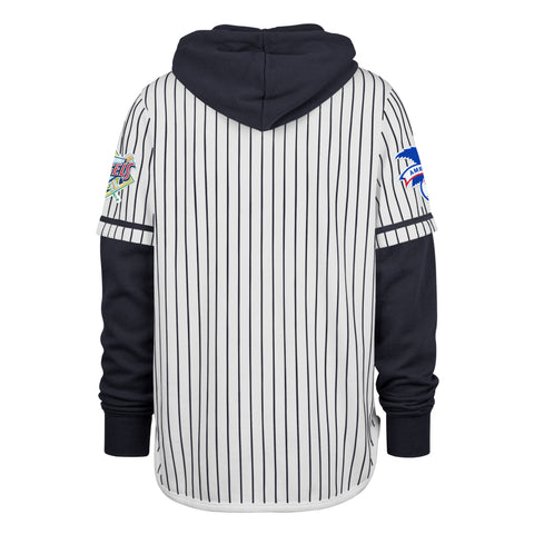 MILWAUKEE BREWERS COOPERSTOWN PINSTRIPE DOUBLE HEADER '47 SHORTSTOP PULLOVER HOOD