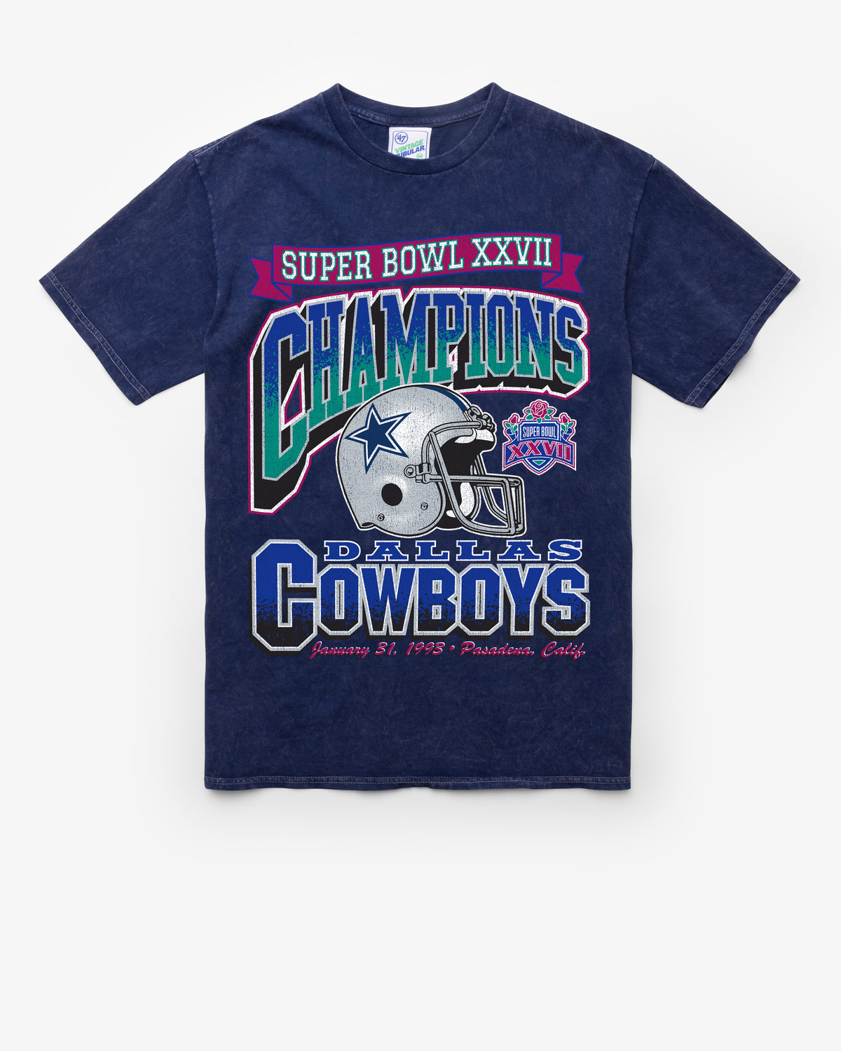 DALLAS COWBOYS SUPER BOWL GRIDIRON LOCKER '47 VINTAGE TUBULAR TEE