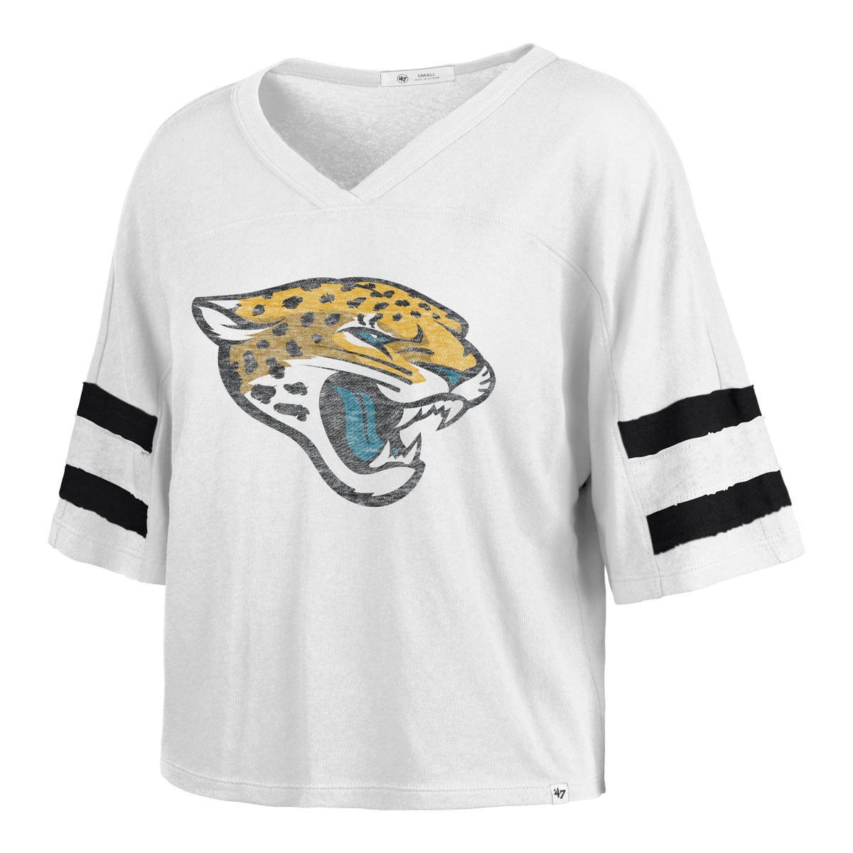 JACKSONVILLE JAGUARS GRIDIRON PREMIER '47 SCOUT CROP TEE WOMENS