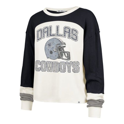 DALLAS COWBOYS HISTORIC GRIDIRON CURVE '47 TONI LONG SLEEVE TEE WOMENS