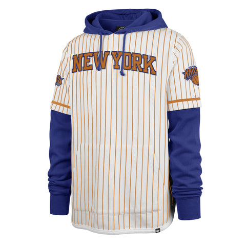 NEW YORK KNICKS PINSTRIPE ARENA '47 SHORTSTOP PULLOVER HOOD