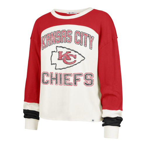 KANSAS CITY CHIEFS GRIDIRON CURVE '47 TONI LONG SLEEVE TEE WOMENS