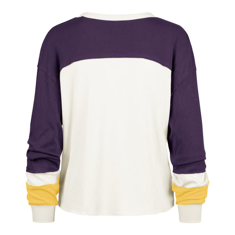 MINNESOTA VIKINGS GRIDIRON CURVE '47 TONI LONG SLEEVE TEE WOMENS