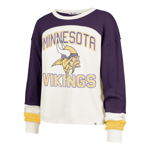 MINNESOTA VIKINGS GRIDIRON CURVE '47 TONI LONG SLEEVE TEE WOMENS