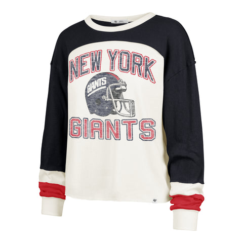 NEW YORK GIANTS HISTORIC GRIDIRON CURVE '47 TONI LONG SLEEVE TEE WOMENS