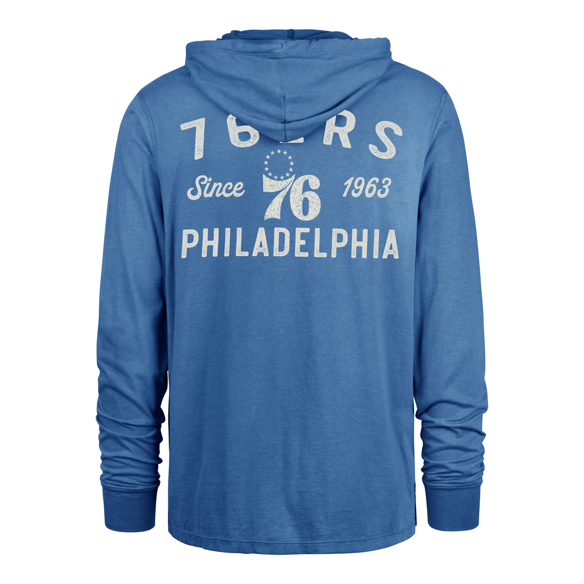 PHILADELPHIA 76ERS DUSTED OVERHAND '47 RIVER JERSEY HOOD