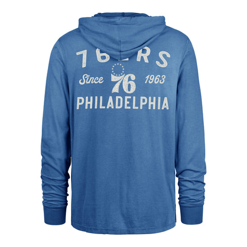 PHILADELPHIA 76ERS DUSTED OVERHAND '47 RIVER JERSEY HOOD