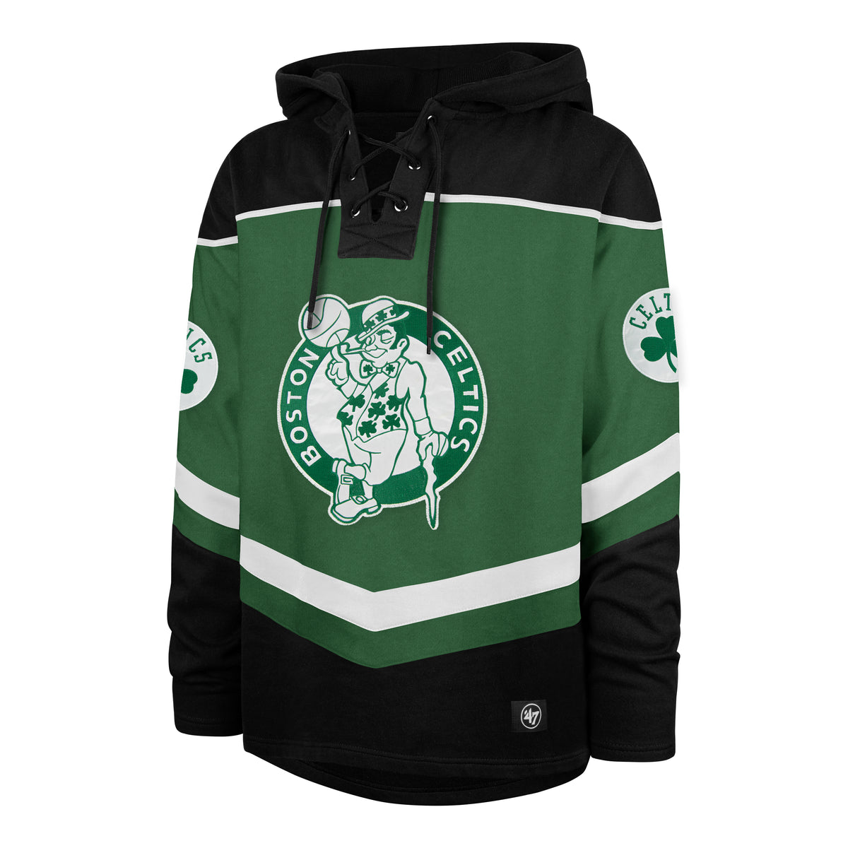 BOSTON CELTICS TRI SATIN '47 LAYUP LACER HOOD