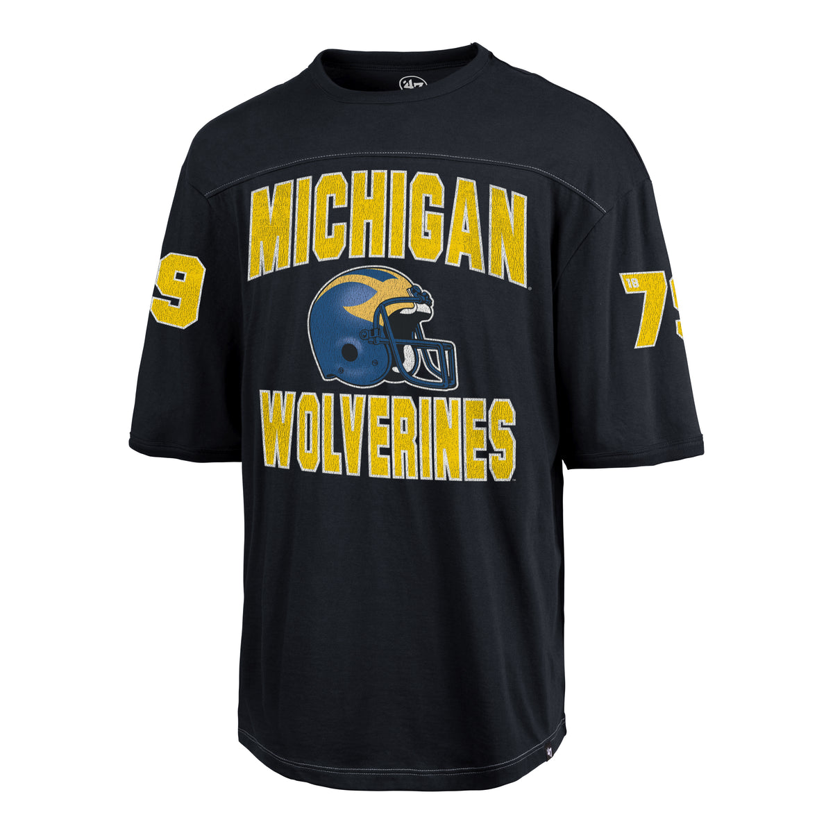 MICHIGAN WOLVERINES GRIDIRON RUSH '47 BRIGHTON TEE