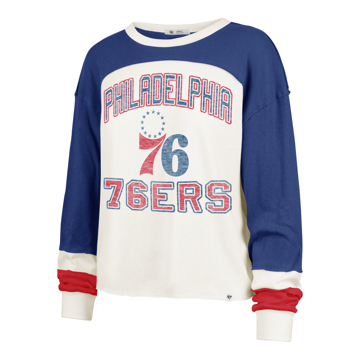 PHILADELPHIA 76ERS ARENA CURVE '47 TONI LONG SLEEVE TEE WOMENS