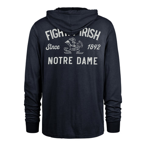 NOTRE DAME FIGHTIN IRISH DUSTED OVERHAND '47 RIVER JERSEY HOOD