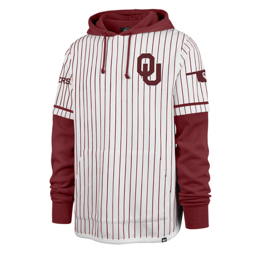 OKLAHOMA SOONERS PINSTRIPE '47 SHORTSTOP PULLOVER HOOD