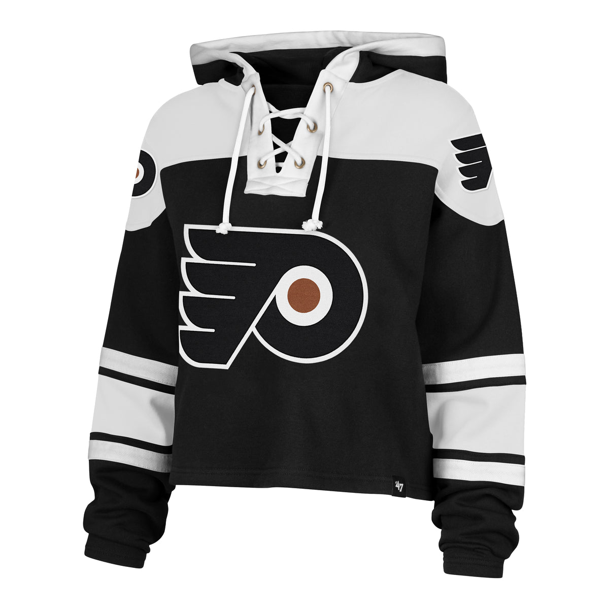 PHILADELPHIA FLYERS CROPPED SUPERIOR '47 LACER HOOD WOMENS