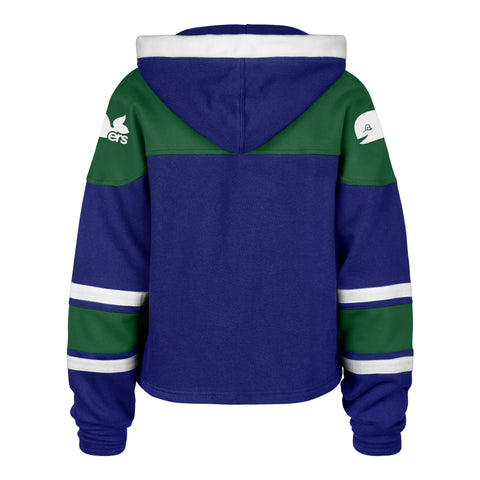 HARTFORD WHALERS VINTAGE CROPPED SUPERIOR '47 LACER HOOD WOMENS