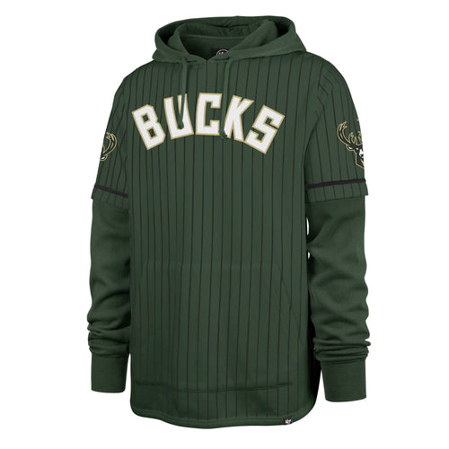 MILWAUKEE BUCKS PINSTRIPE ARENA '47 SHORTSTOP PULLOVER HOOD