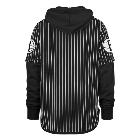 BROOKLYN NETS PINSTRIPE '47 SHORTSTOP PULLOVER HOOD