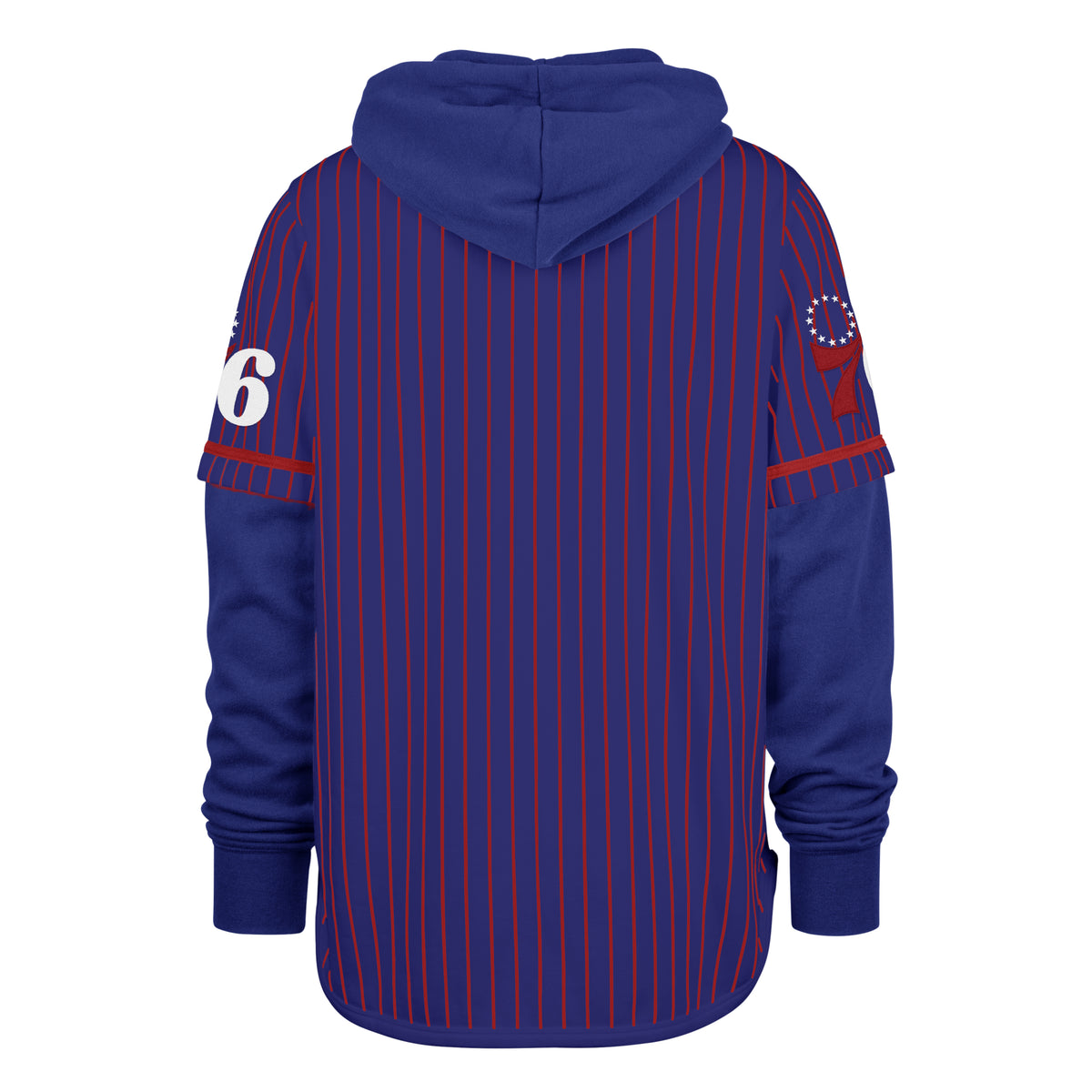 PHILADELPHIA 76ERS PINSTRIPE '47 SHORTSTOP PULLOVER HOOD