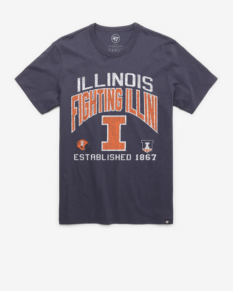 ILLINOIS FIGHTING ILLINI TURNED UP '47 FRANKLIN TEE