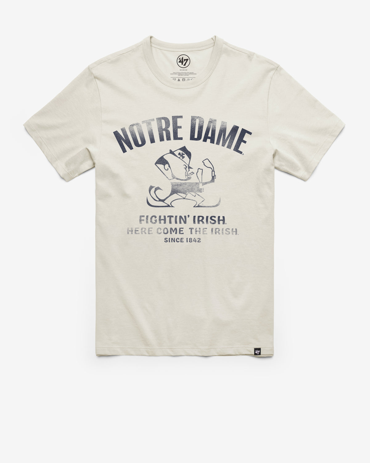 NOTRE DAME FIGHTIN IRISH VINTAGE WIDE OPEN '47 FRANKLIN TEE