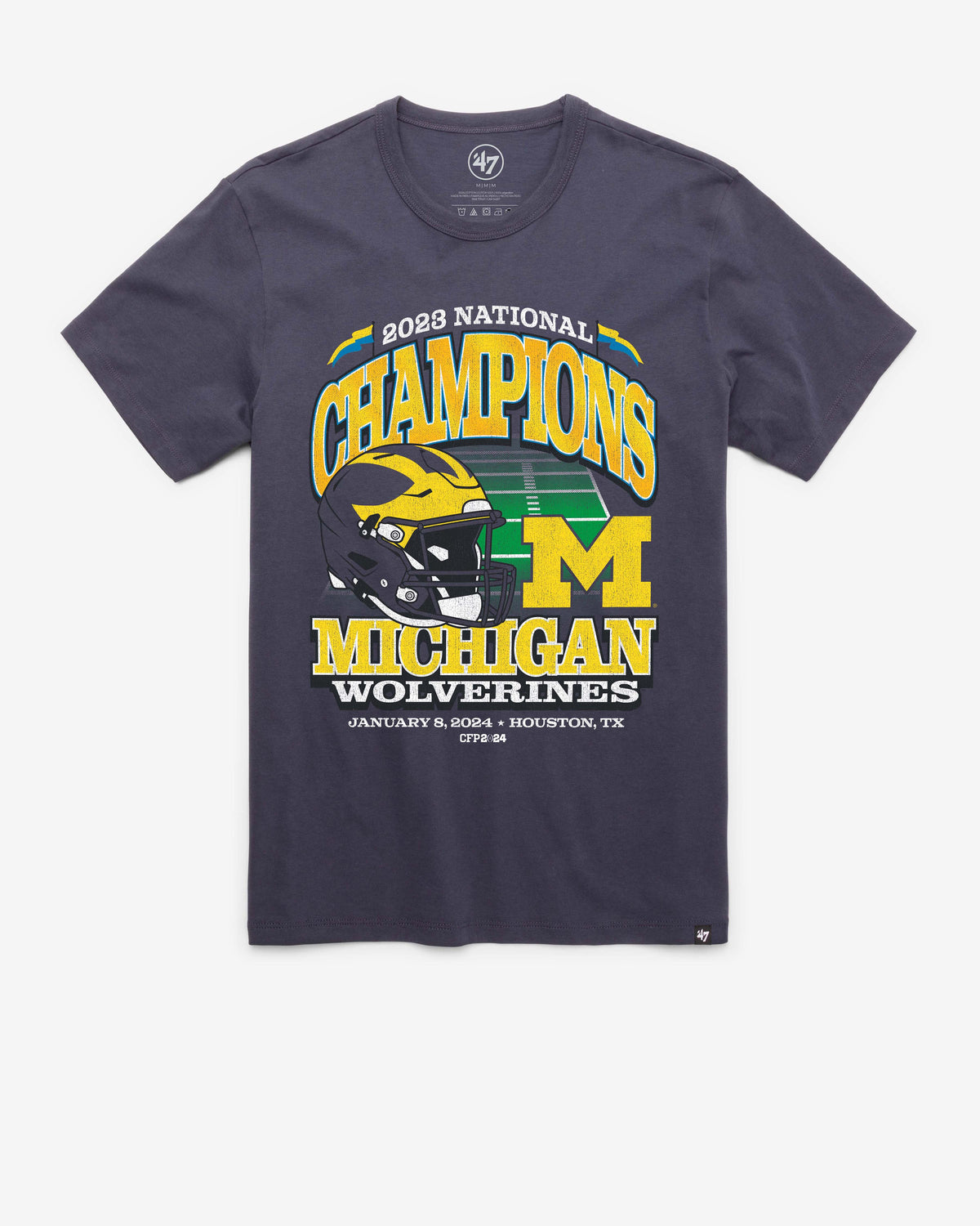 MICHIGAN WOLVERINES 2023 CFP NATIONAL CHAMPIONS '47 FRANKLIN TEE