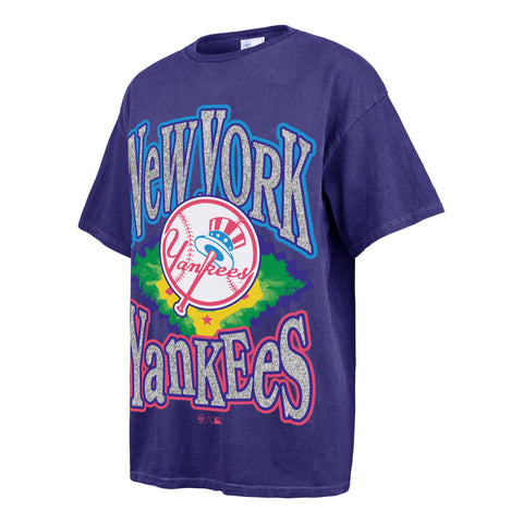 NEW YORK YANKEES FLASHING LIGHTS VINATGE BOYFRIEND '47 TUBULAR TEE WOMENS