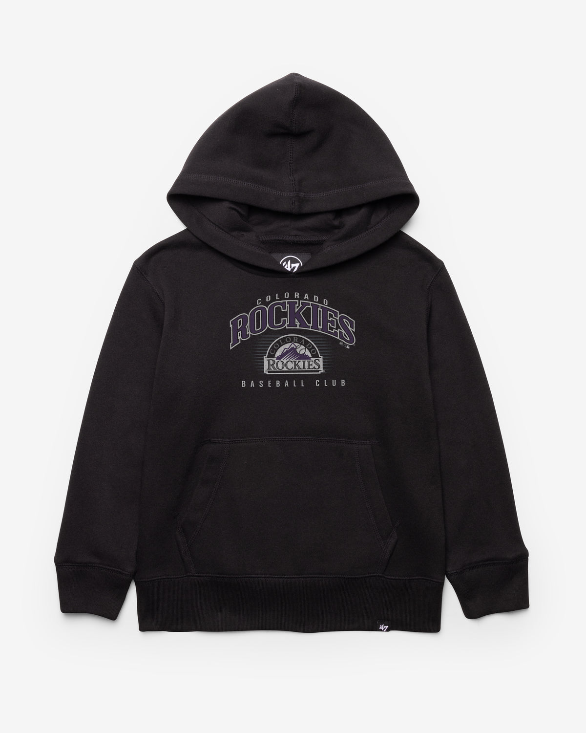 COLORADO ROCKIES COOPERSTOWN DOUBLE HEADER '47 HEADLINE HOOD KIDS