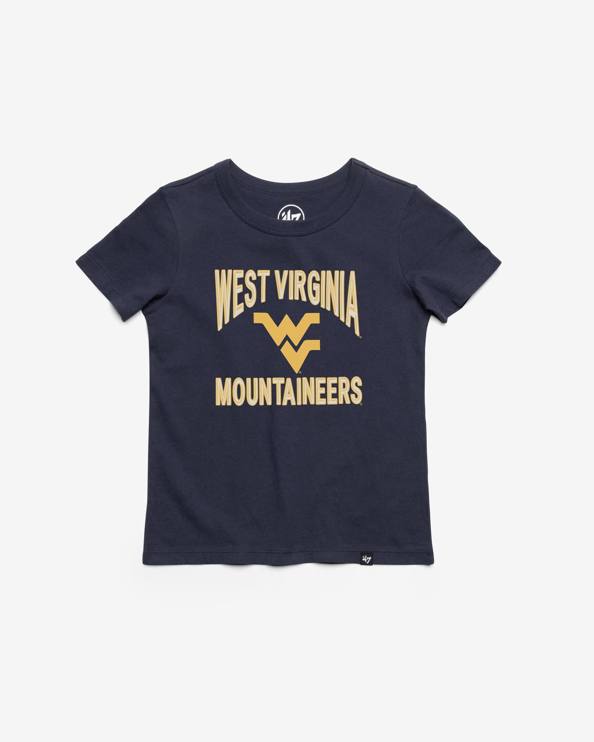 WEST VIRGINIA MOUNTAINEERS FAN OUT '47 FRANKLIN TEE KIDS