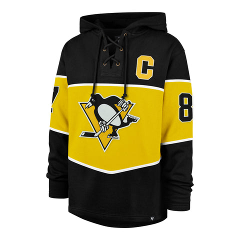 PITTSBURGH PENGUINS SIDNEY CROSBY '47 RUN POINT LACER HOOD