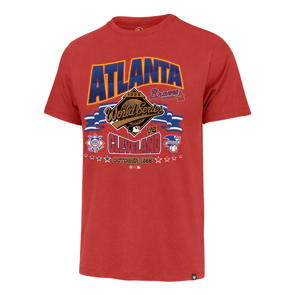 ATLANTA BRAVES VS. CLEVELAND GUARDIANS DUELING WORLD SERIES '47 FRANKLIN TEE