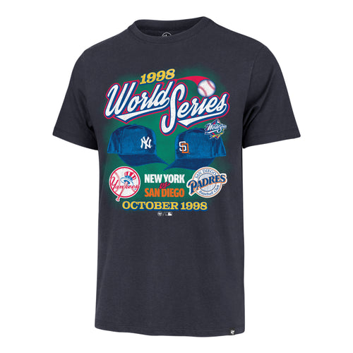 NEW YORK YANKEES VS. SAN DIEGO PADRES DUELING WORLD SERIES '47 FRANKLIN TEE