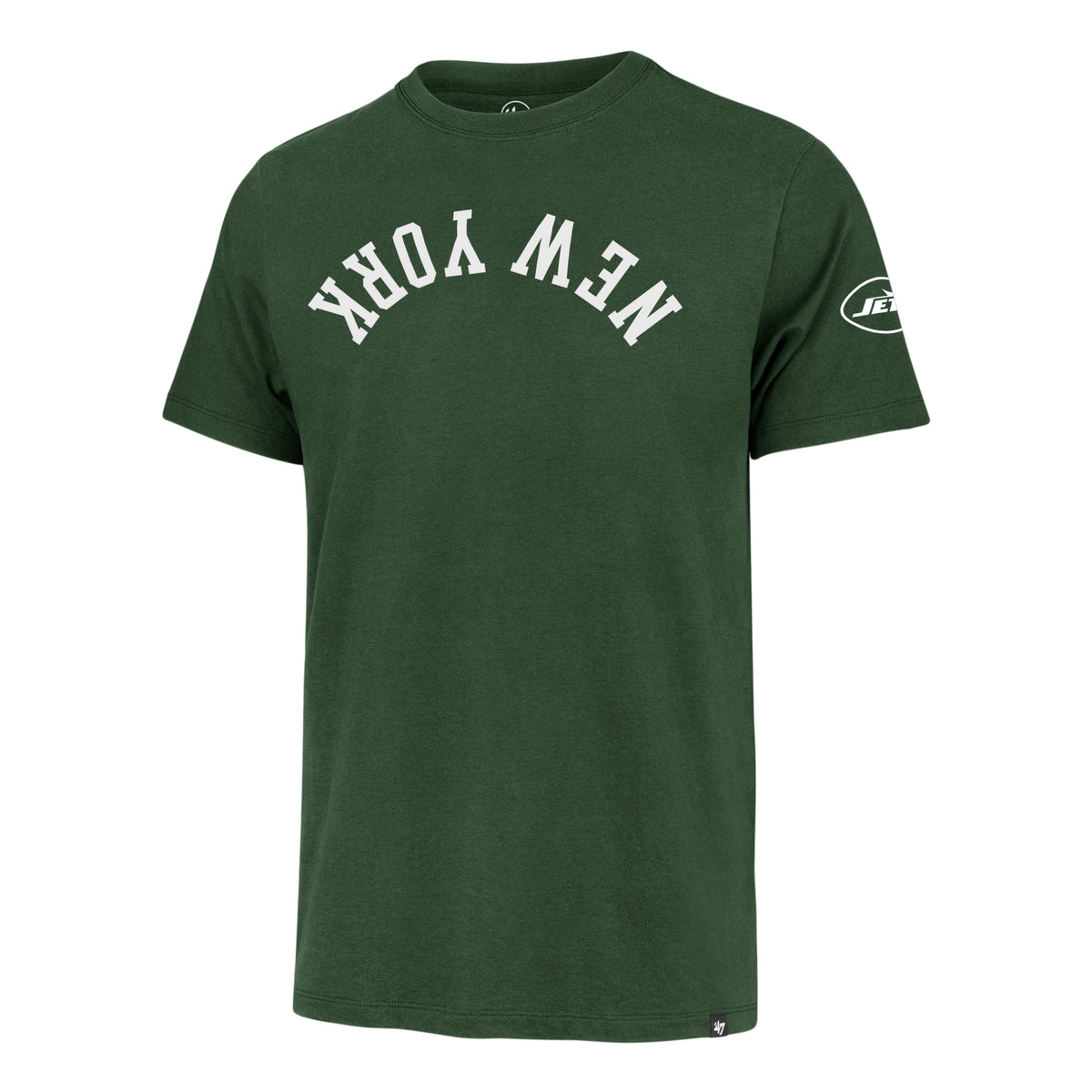 NEW YORK JETS UPSIDE DOWN TWO PEAT '47 FRANKLIN TEE