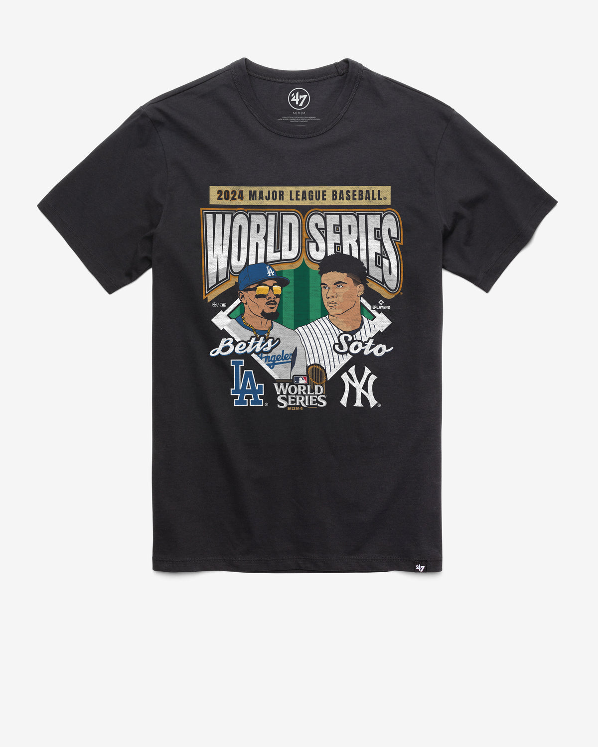 NEW YORK YANKEES VS. LOS ANGELES DODGERS MLB PLAYER DUELING 2024 WORLD SERIES ID '47 FRANKLIN TEE