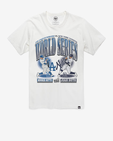 NEW YORK YANKEES VS. LOS ANGELES DODGERS MLB PLAYER DUELING 2024 WORLD SERIES ID '47 FRANKLIN TEE