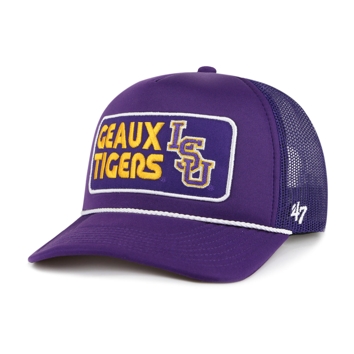 LOUISIANA STATE TIGERS LSU LOCAL PATCH '47 TRUCKER FOAM FRONT