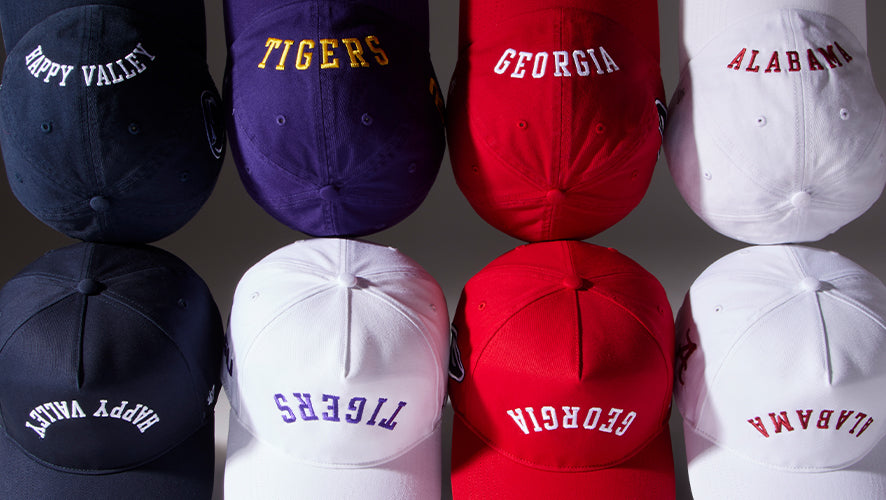 Flip the Script. The Upside Down Collection. Some of our most popular styles with a distinctive inverted text design. 