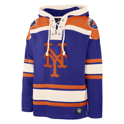 New York Mets Apparel Fleece Lacer Hood 47