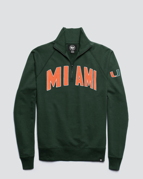 MIAMI HURRICANES BANKS '47 HARRIS SCRIMMAGE 1/4 ZIP