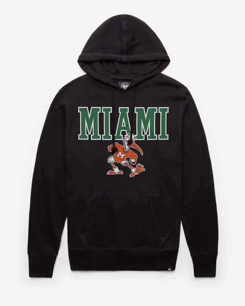 MIAMI HURRICANES VINTAGE STRAIGHT BLOCK '47 HEADLINE HOOD