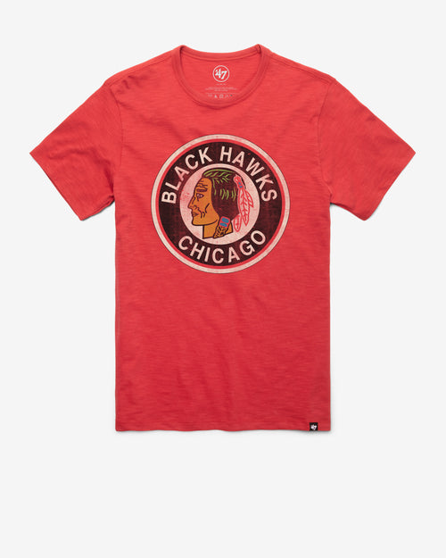 CHICAGO BLACKHAWKS VINTAGE GRIT '47 SCRUM TEE